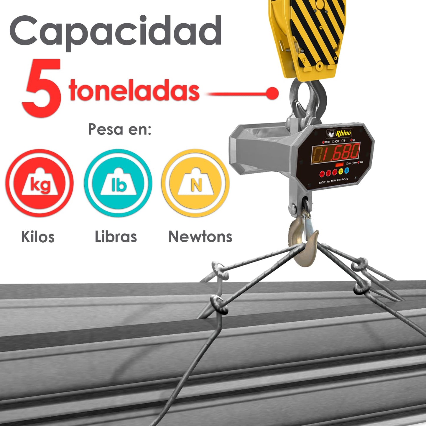 Báscula Electrónica Colgante 5,000 kg / BAC-5T