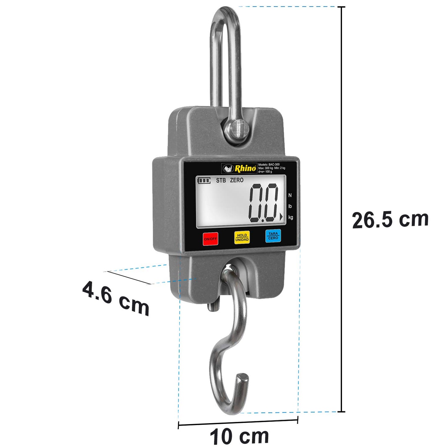 Báscula Electrónica Colgante 300 kg / BAC-300