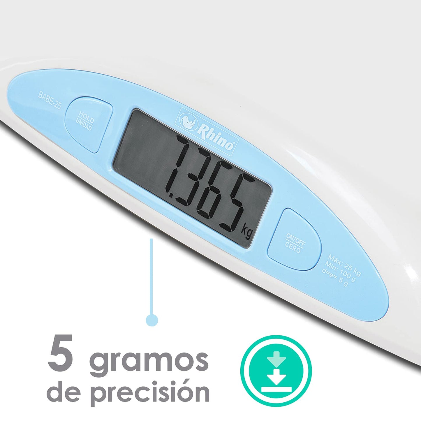 Báscula Electrónica para Bebés 25 kg / BABE-25