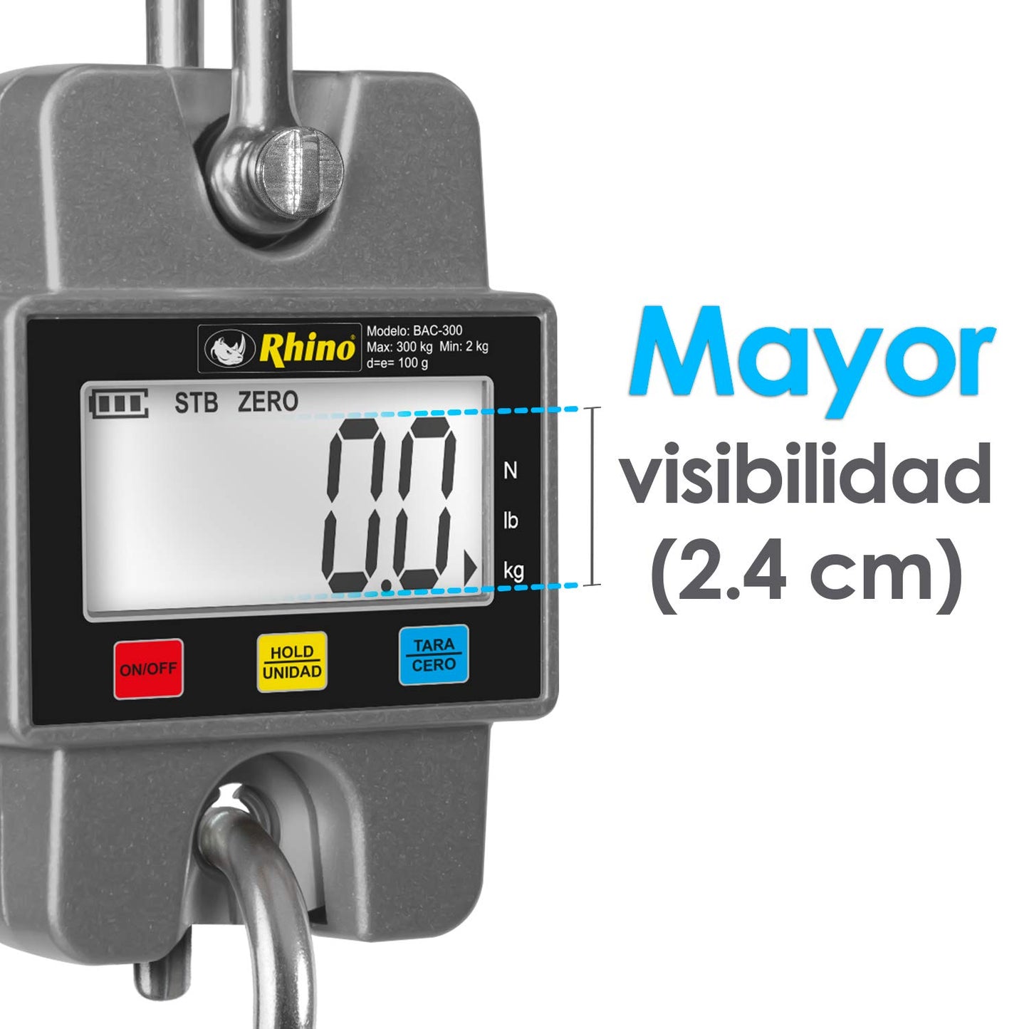Báscula Electrónica Colgante 300 kg / BAC-300