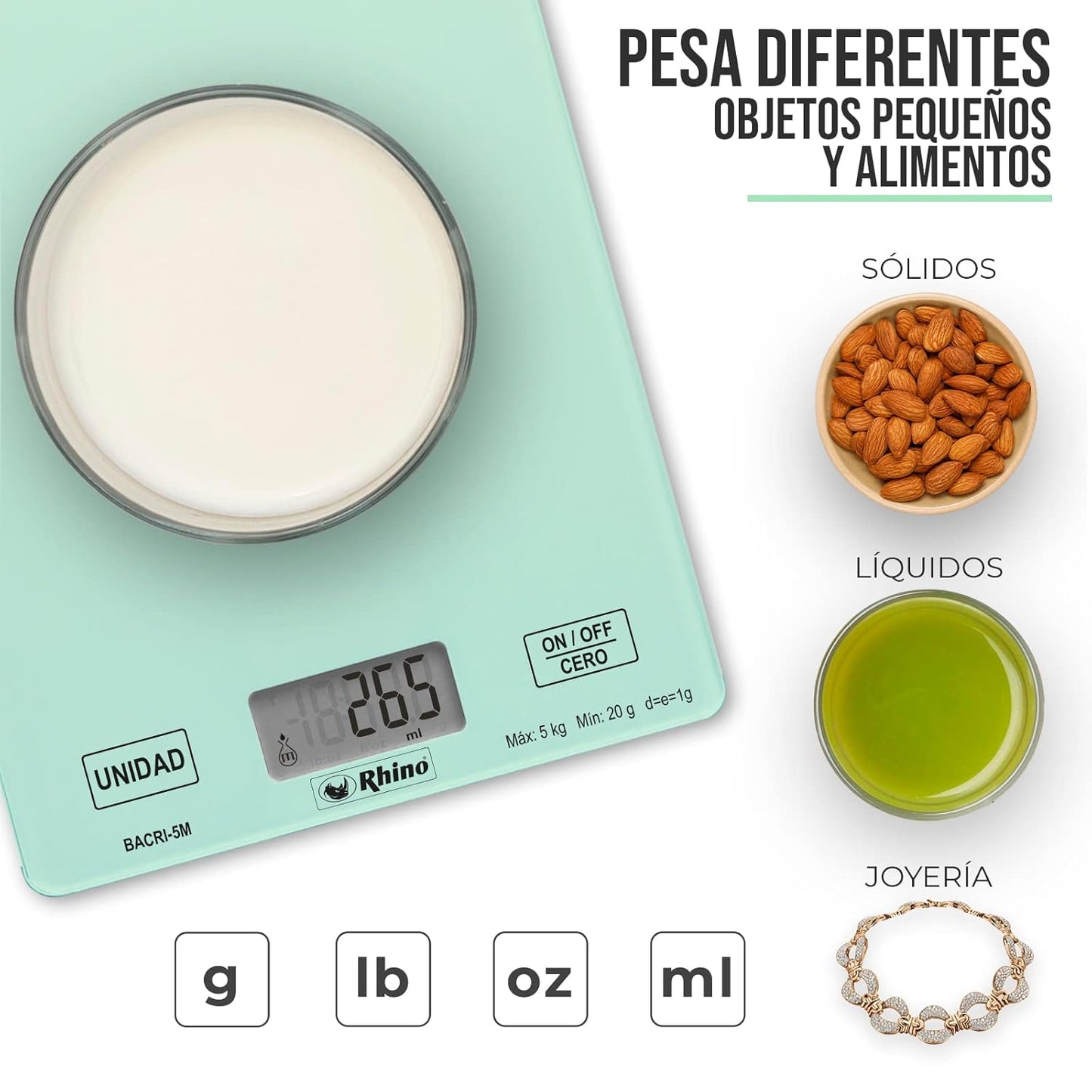 Báscula de Cocina 5 kg / BACRI-5M