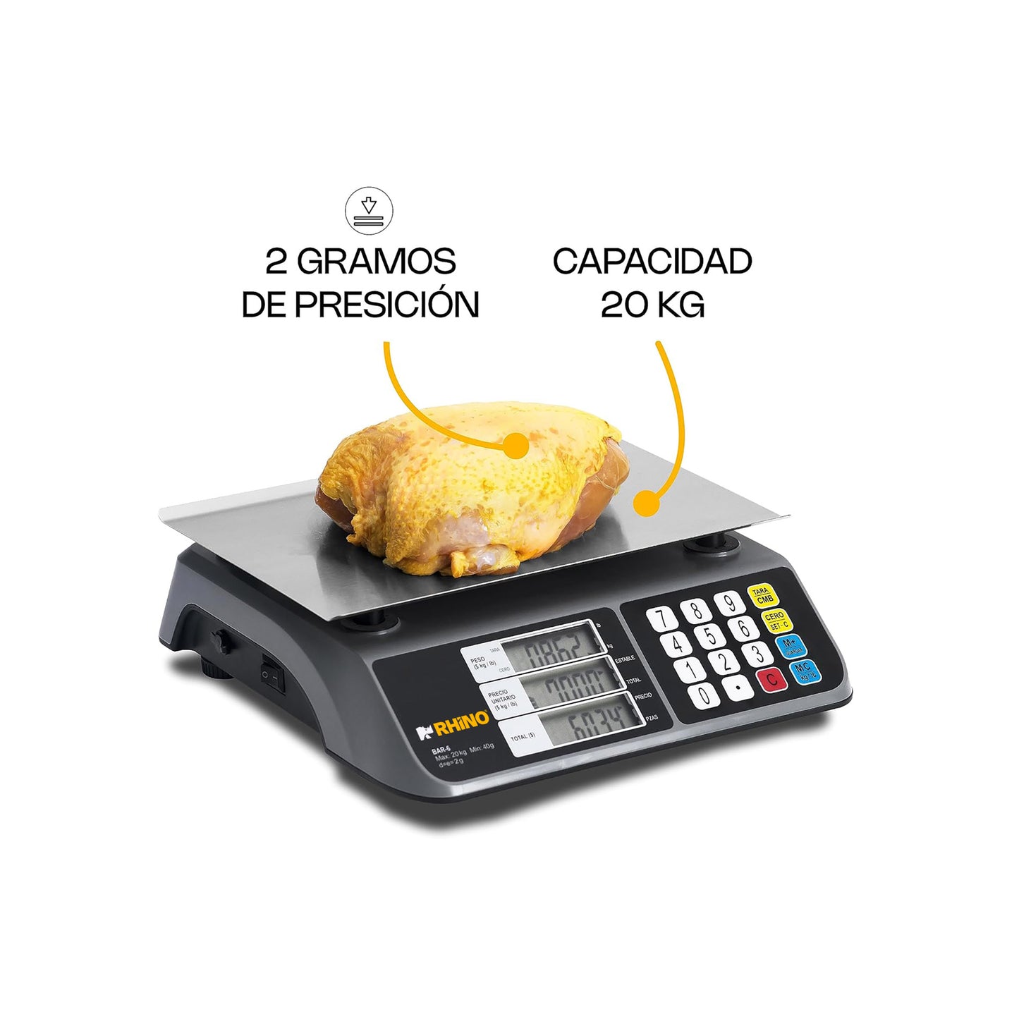 Bascula comercial 20kg / BAR-6