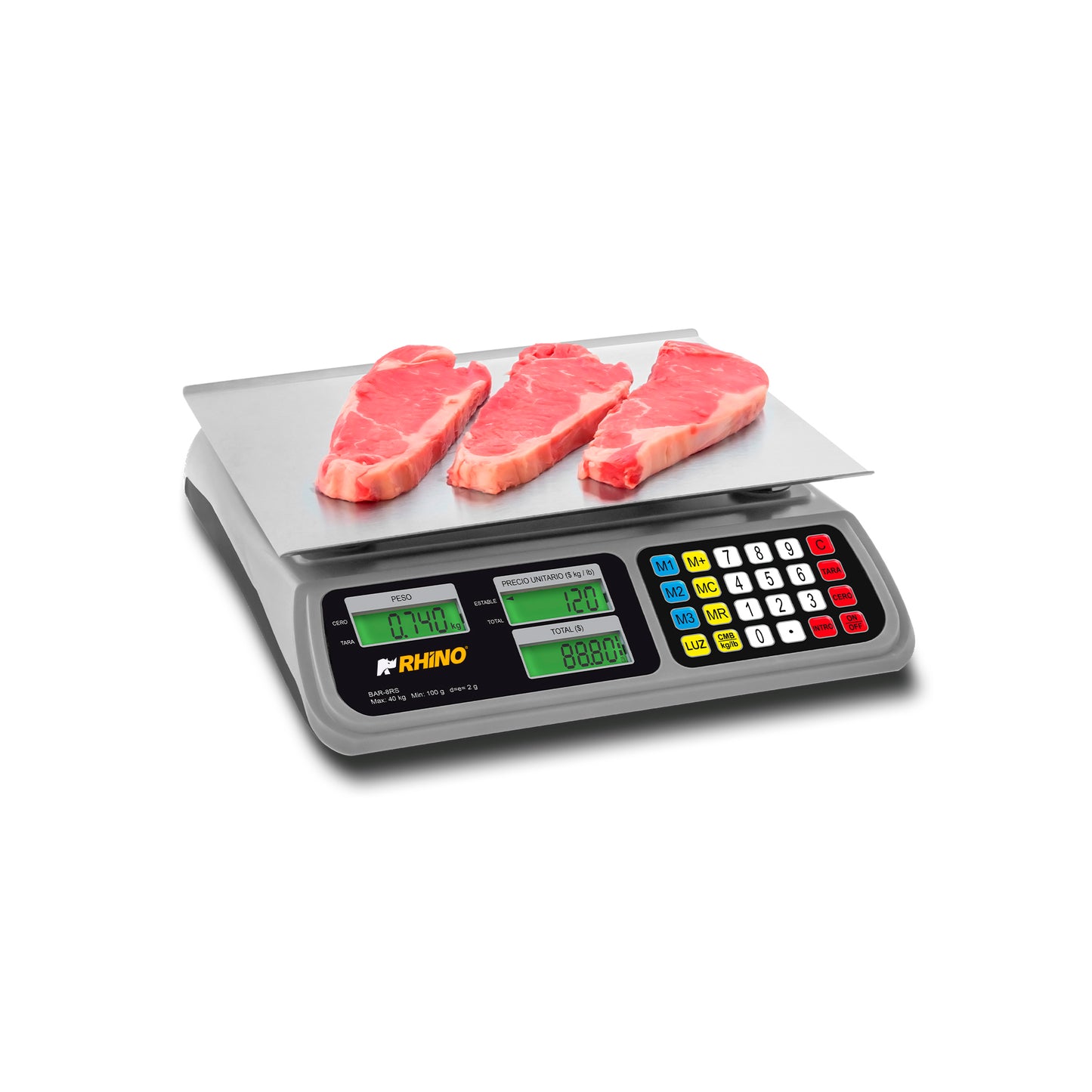 Bascula comercial con puerto USB 40 kg / BAR-8RS