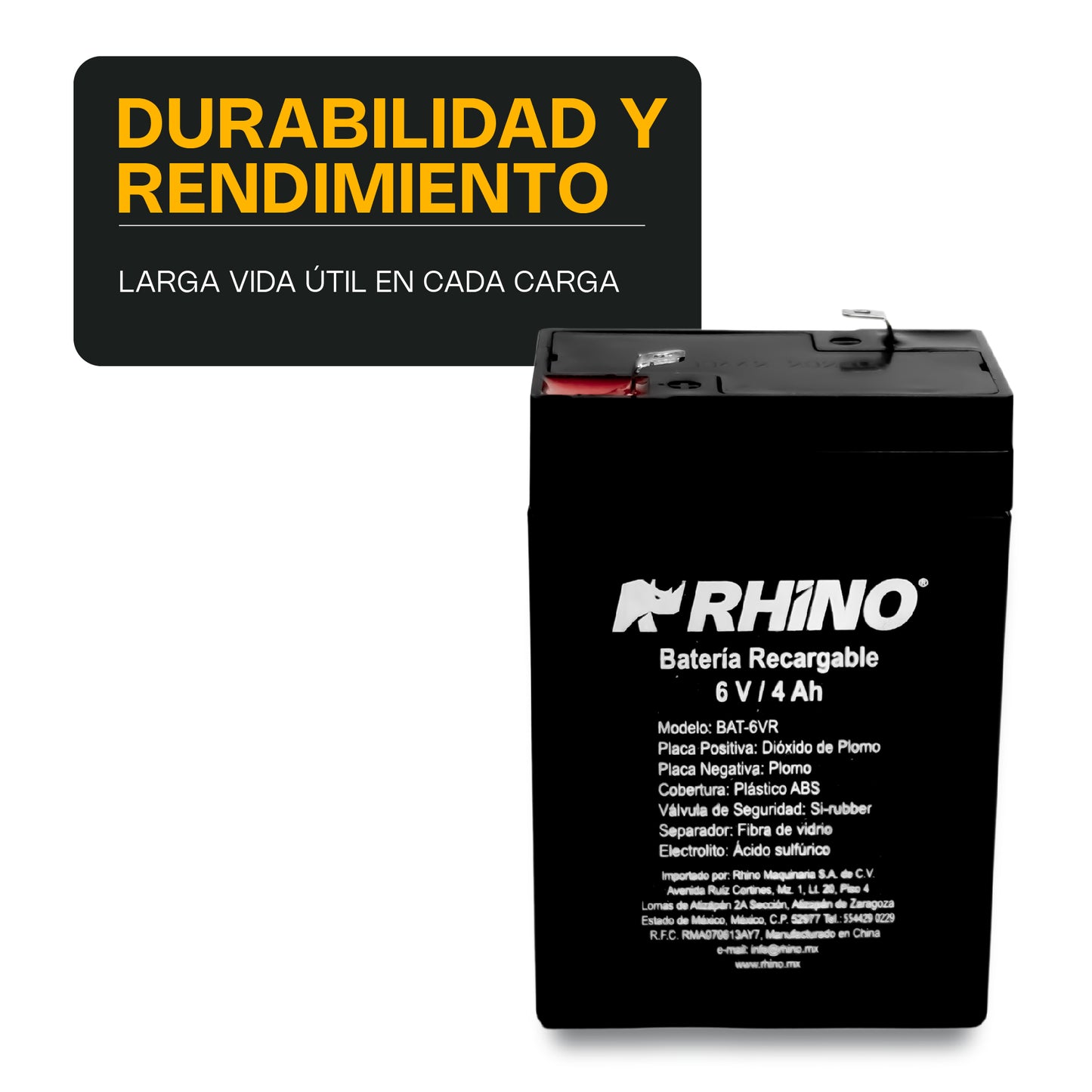 Batería Recargable 6V / BAT-6VR