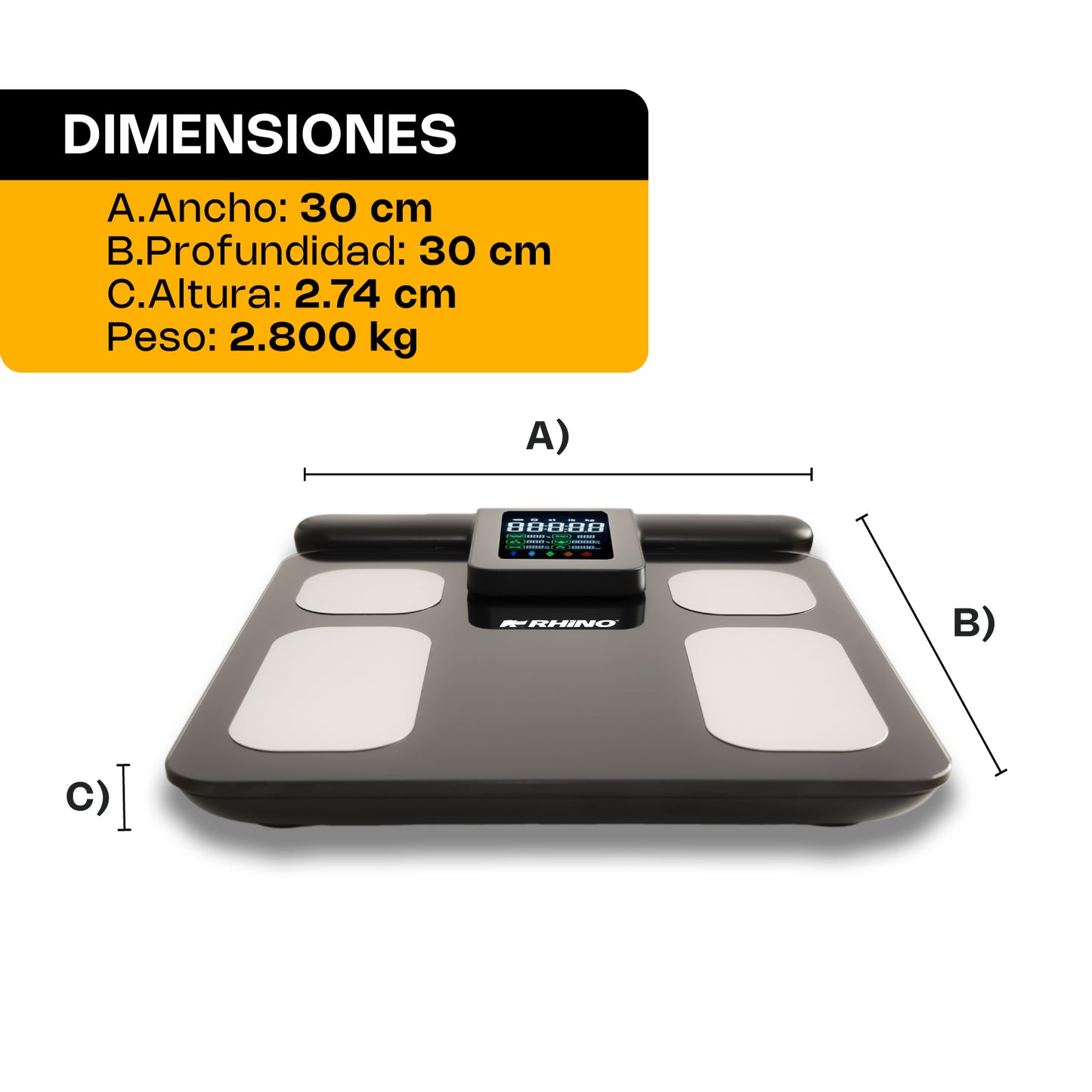 Báscula Inteligente de Pesaje Corporal / BIOMA-180