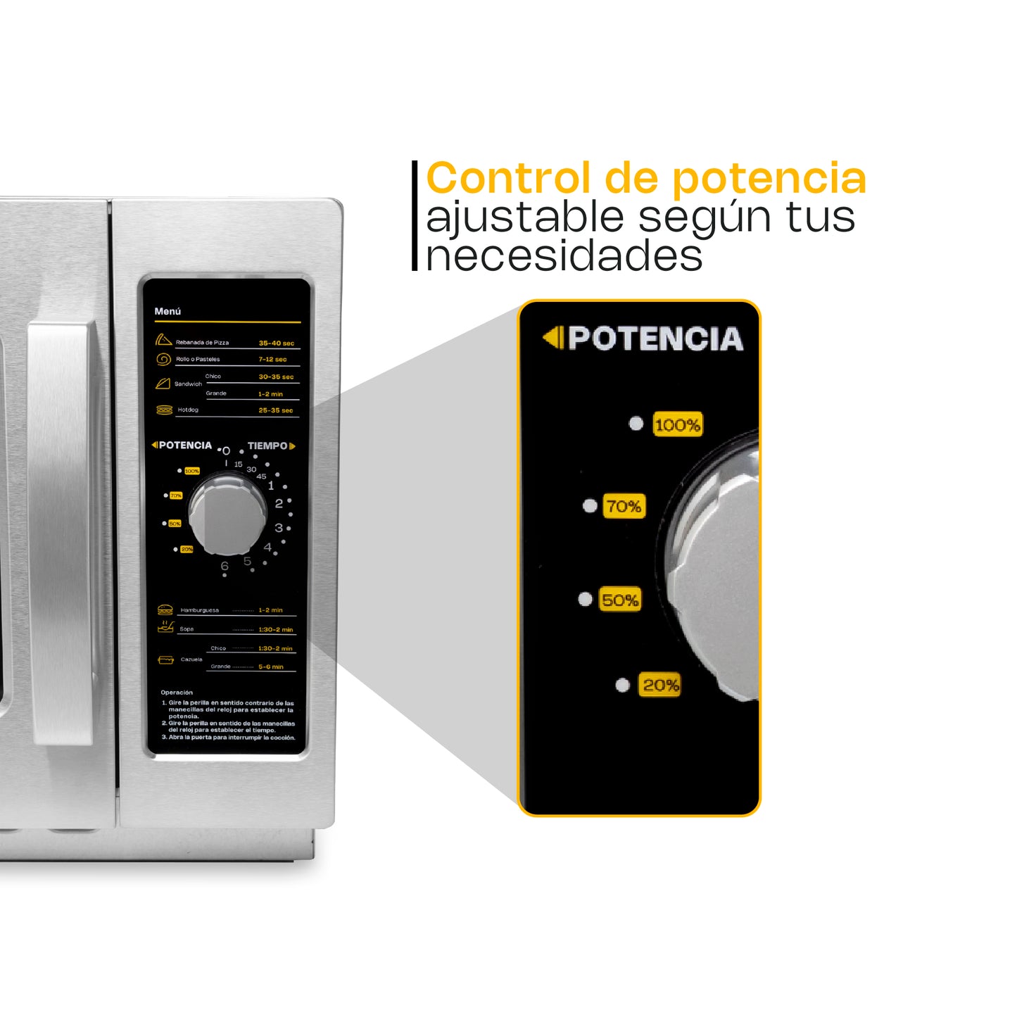 Horno de Microondas 1.2 pies Análogo / HOMIC-12A