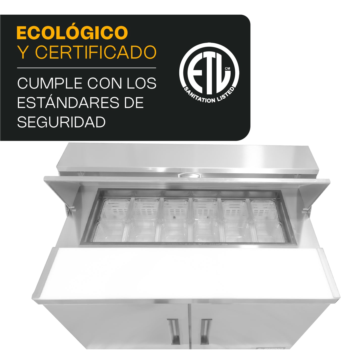 Mesa refrigerada de preparación 13.3 Pies / MERSAL-48
