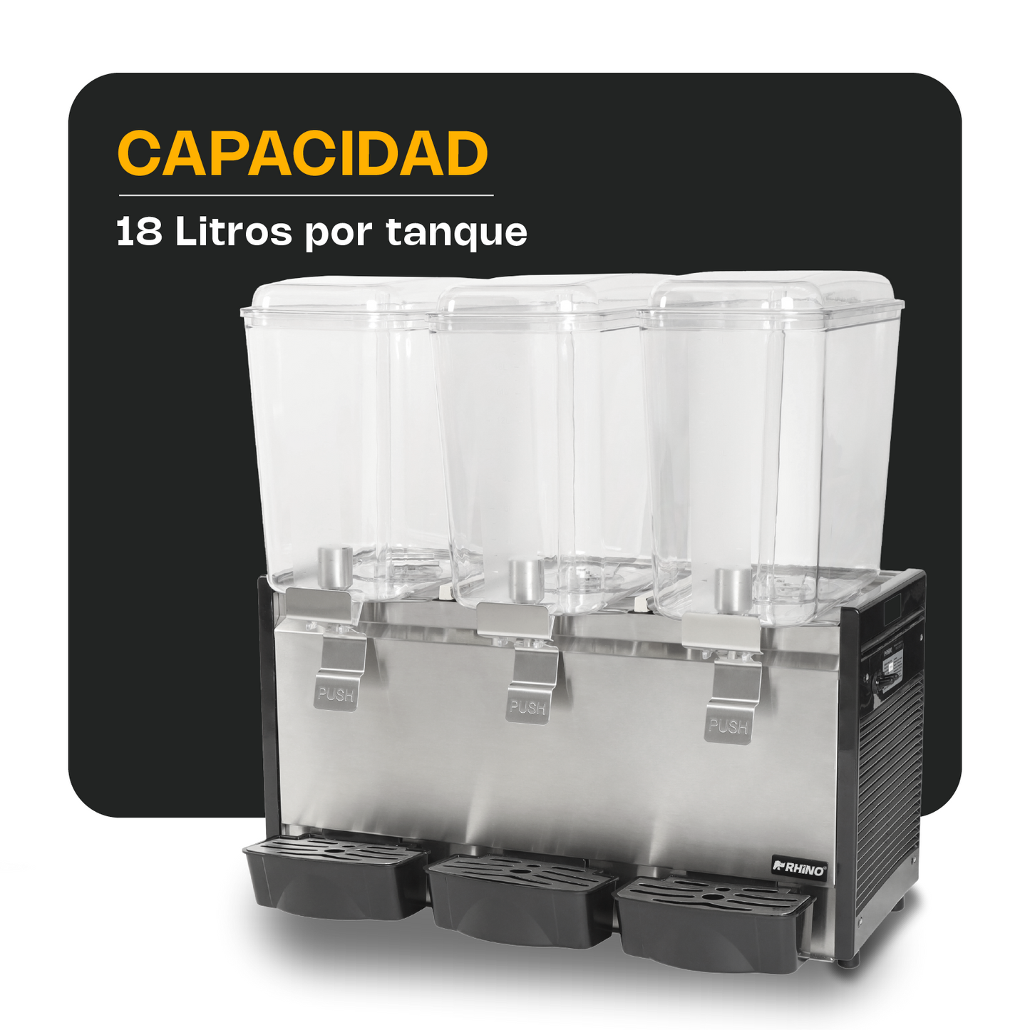 DISPENSADOR DE BEBIDAS FRÍAS 3 TANQUES / DISBEF-3T