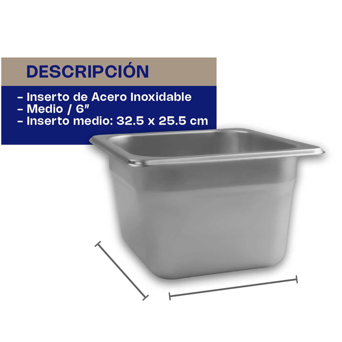 Inserto medio de Acero Inoxidable / INAM