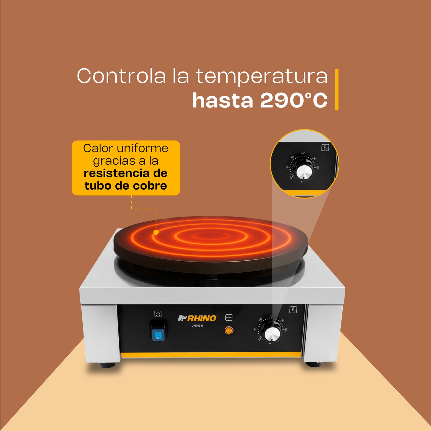 Crepera Eléctrica 40cm / CREPE-40