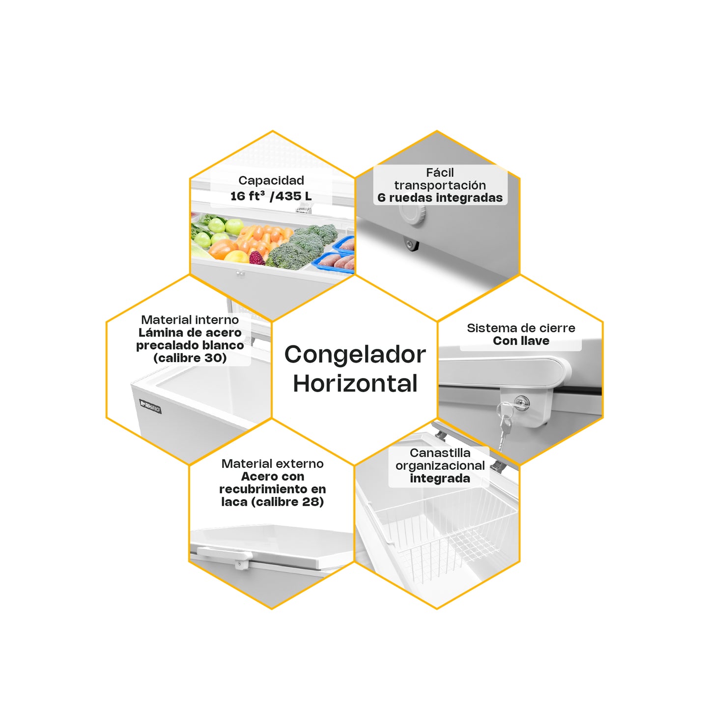 Congelador Horizontal 16 pies / CONGECO-16