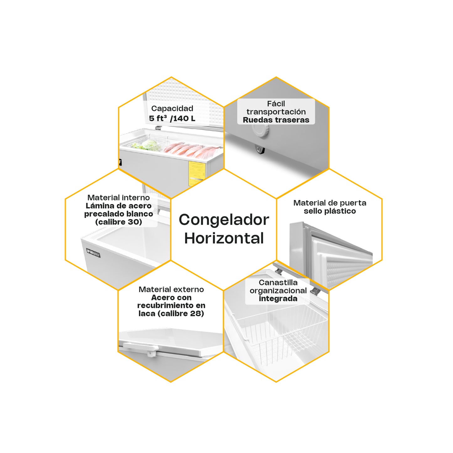 Congelador Horizontal 5 Pies / CONGECO-5