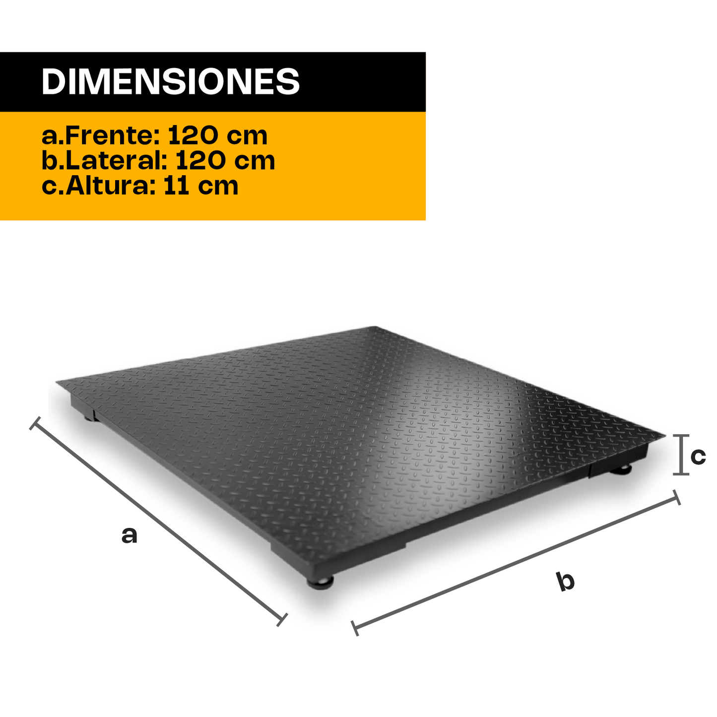 Plataforma Bajo Perfil 120cm x 120cm 3Ton / PLABA - 12