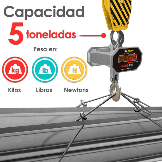 Báscula Electrónica Colgante 5,000 kg / BAC-5T