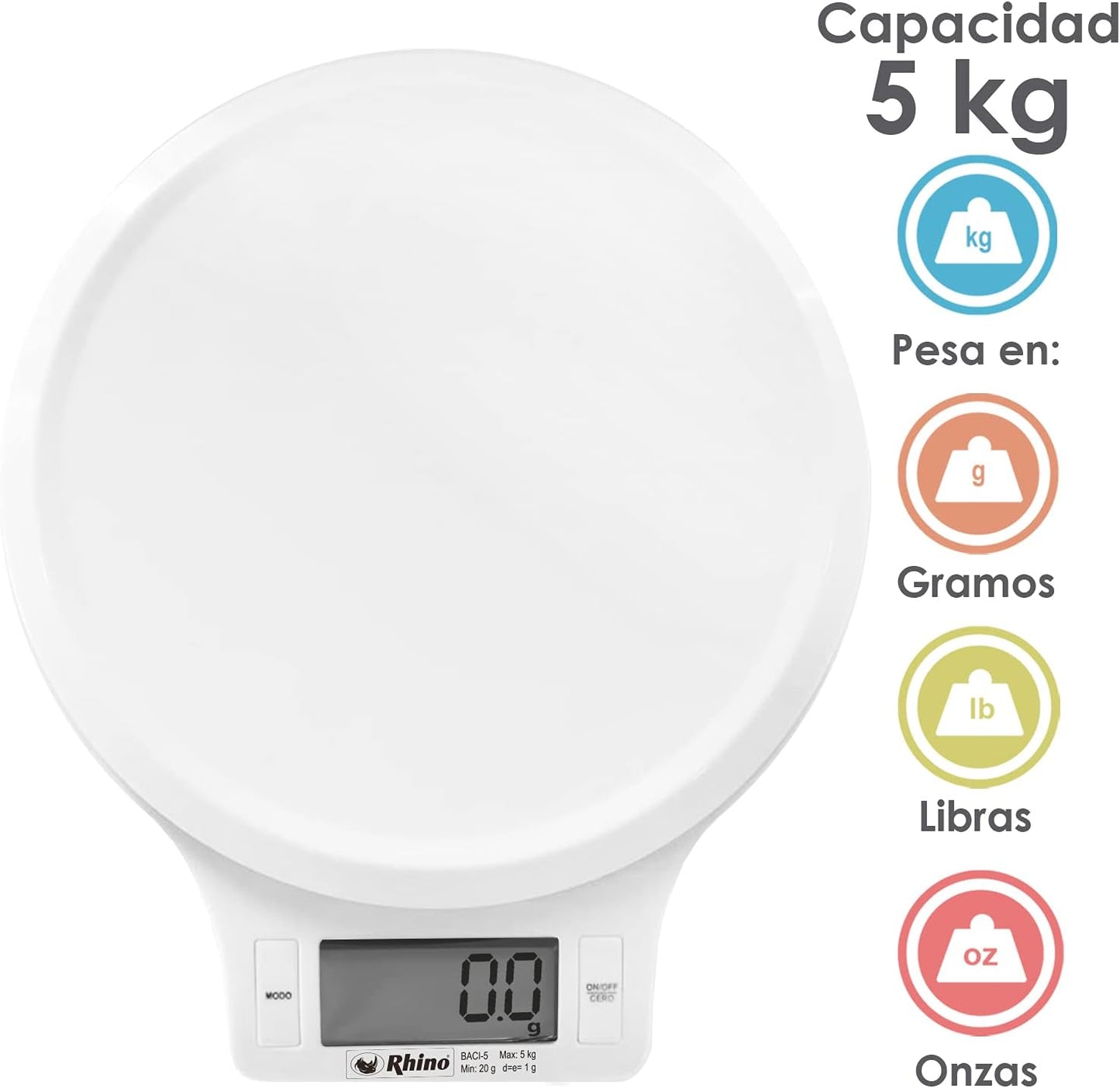 Báscula de Cocina 5 kg / BACI-5