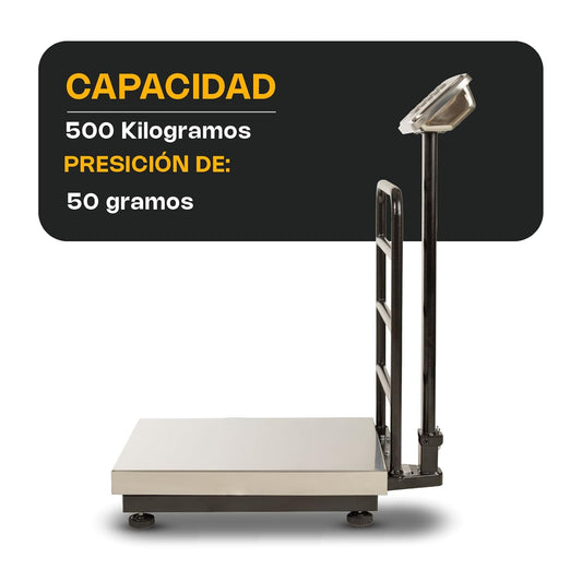 Báscula de Plataforma Plegable 500 kg / BP-500 (indicador incluido)