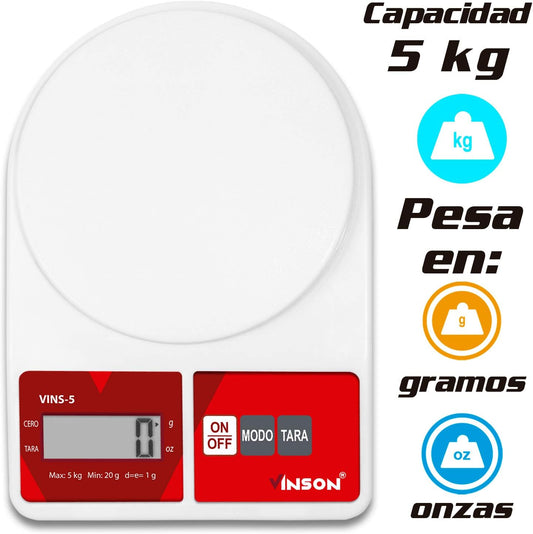 Báscula de cocina 5 kg / VINS-5