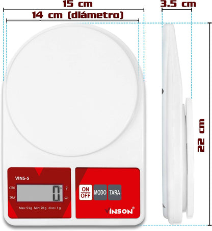 Báscula de cocina 5 kg / VINS-5