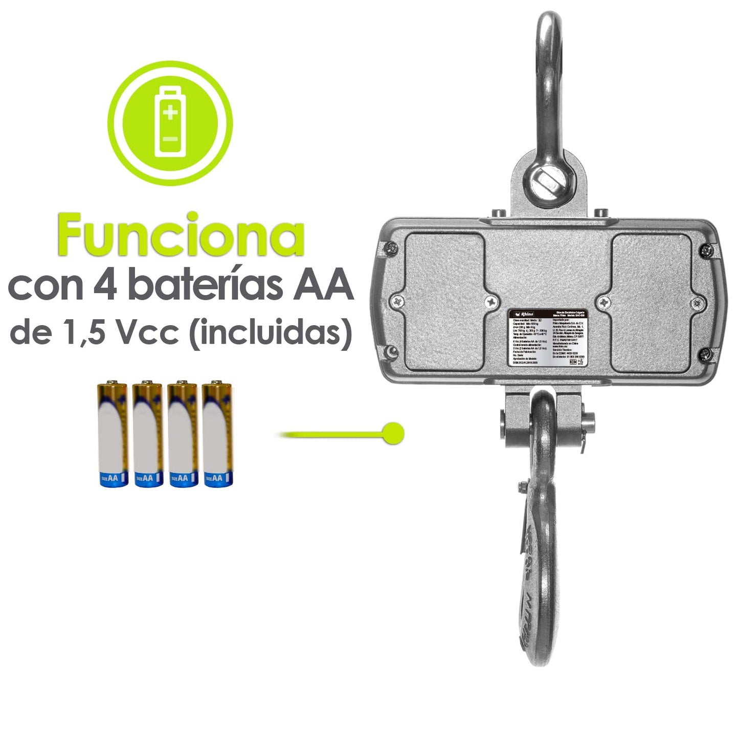 Báscula Electrónica Colgante 500 kg / BAC-500
