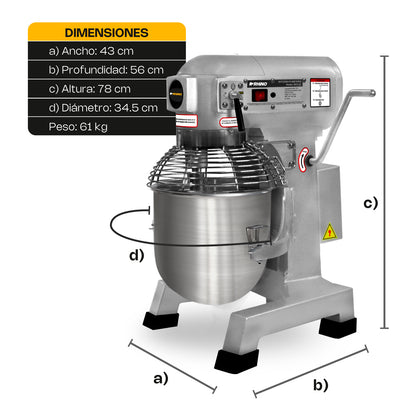 Batidora planetaria 20 litros / BATI-20