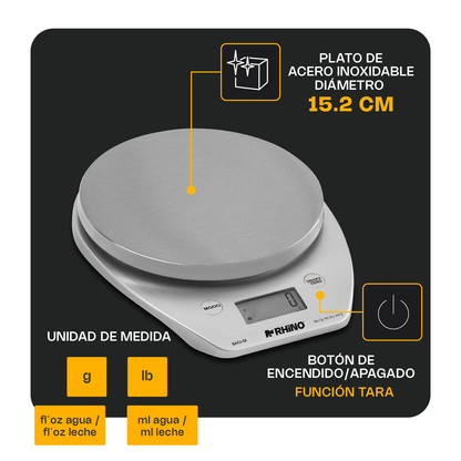 Báscula de cocina digital 5 kg con Bluetooth / BACI-5X