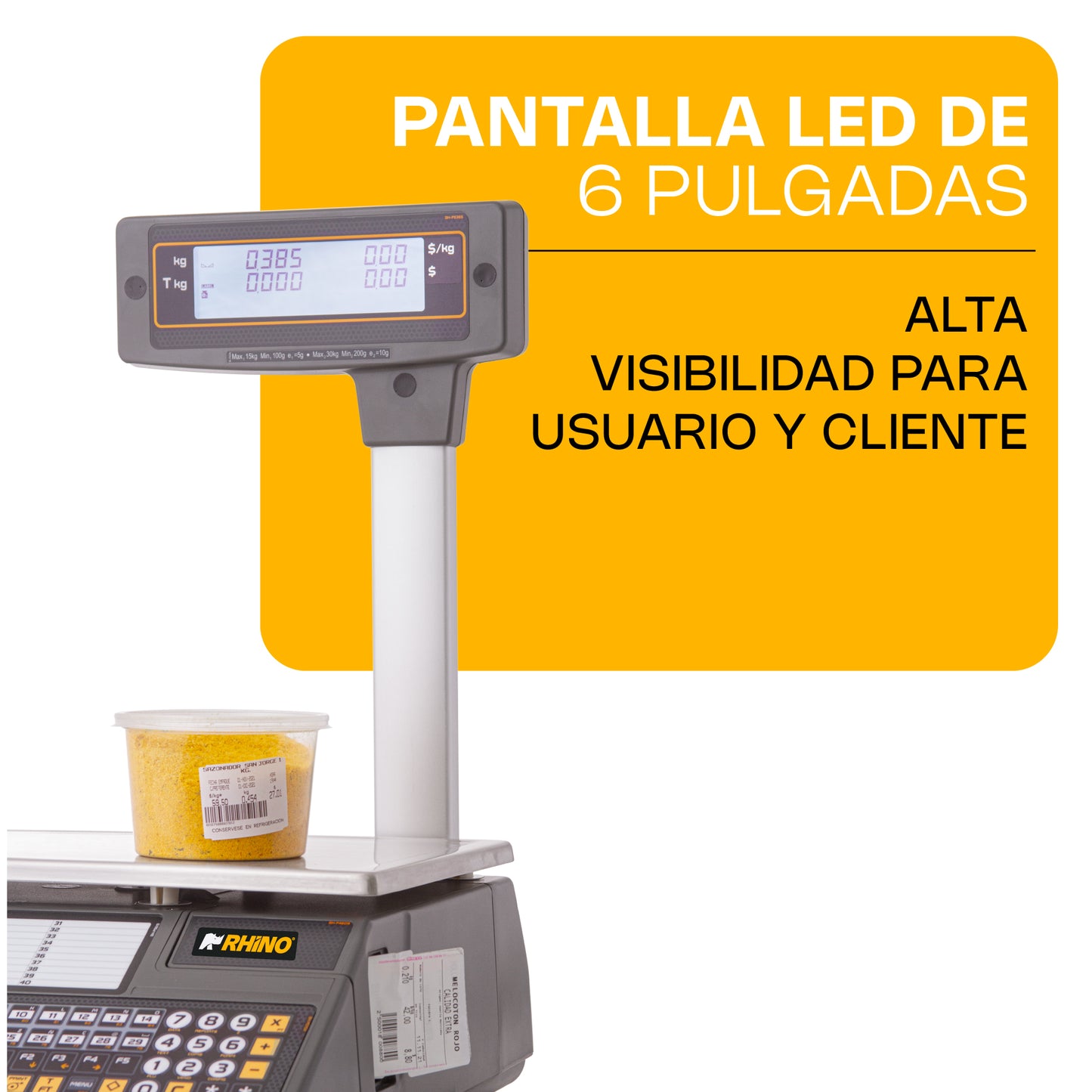 Báscula Electrónica Etiquetadora 30 kg con Conexión WiFi / BAET-30X