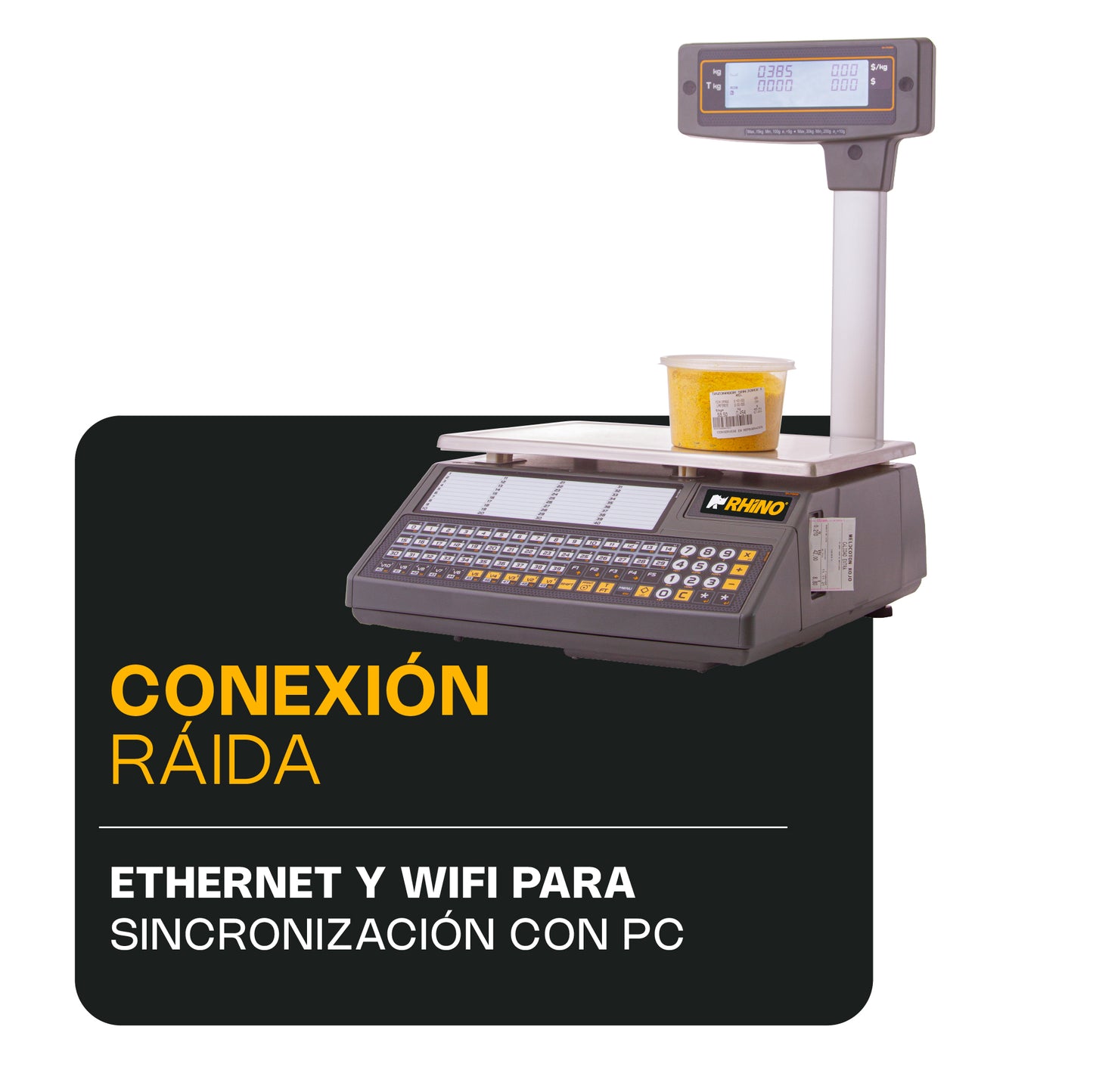 Báscula Electrónica Etiquetadora 30 kg con Conexión WiFi / BAET-30X