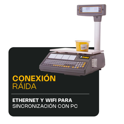 Báscula Electrónica Etiquetadora 30 kg con Conexión WiFi / BAET-30X