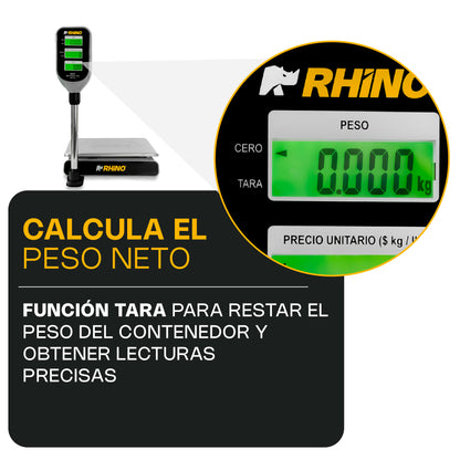 Bascula comercial 40 kg con torreta / BAR-8T