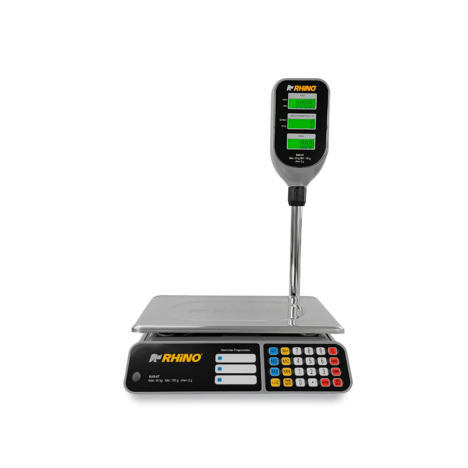 Bascula comercial 40 kg con torreta / BAR-8T