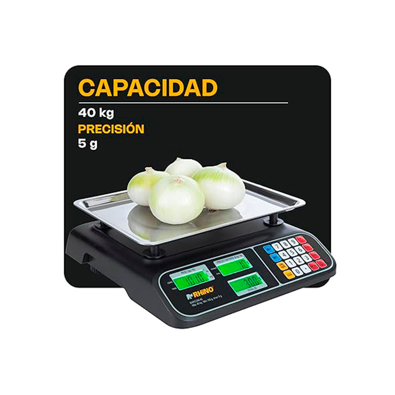 Báscula Electrónica Multifunciones 40 kg / BARCOM-40