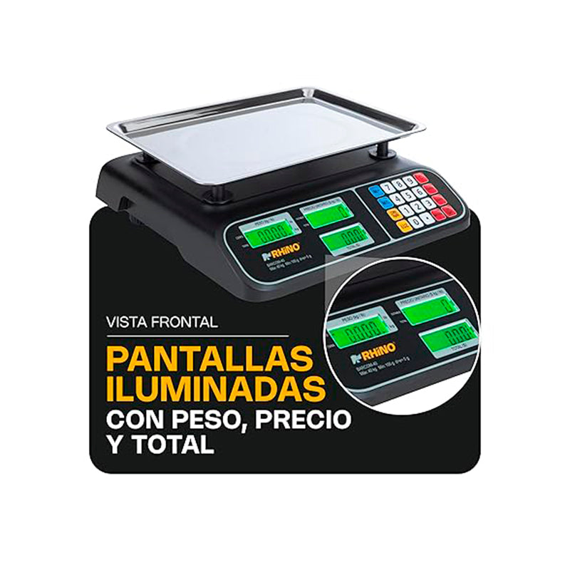 Báscula Electrónica Multifunciones 40 kg / BARCOM-40