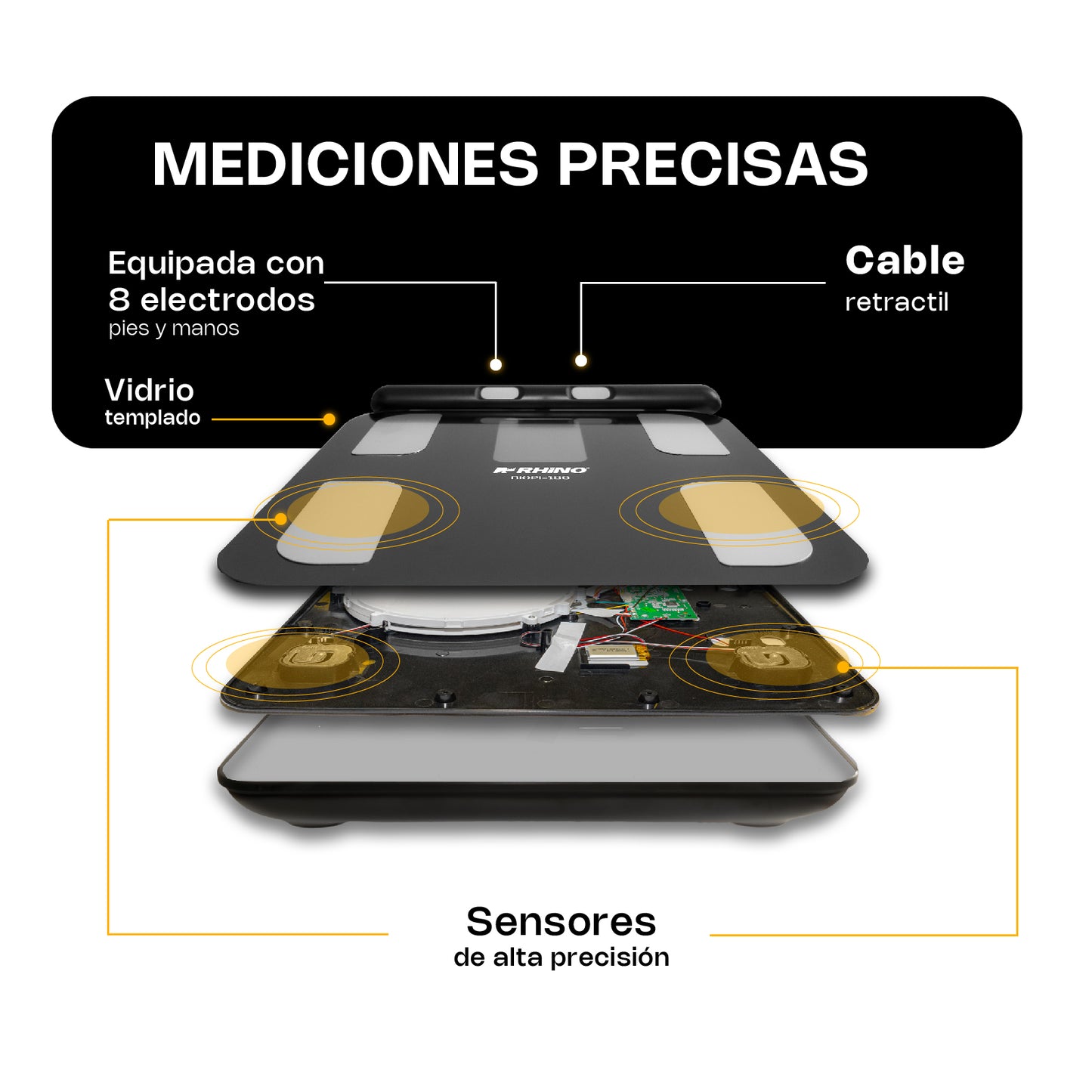 Báscula Inteligente de Pesaje Corporal con 8 Electrodos / BIOPI-180