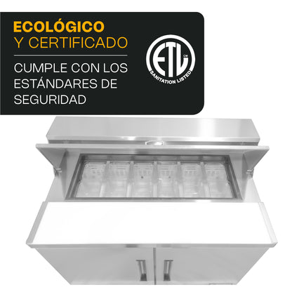 Mesa refrigerada de preparación 13.3 Pies / MERSAL-48